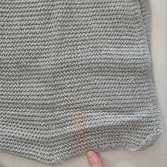 💥3for$12💥 VINTAGE Worthington women's silver sweater tunic size 3X - Picture 9 of 9